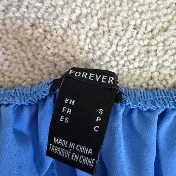 Forever 21 Light Blue Ruffled Dress - Picture 2 of 2